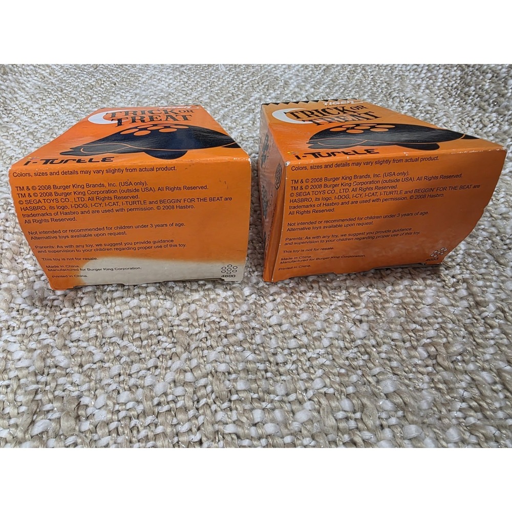 Brand New RARE 2008 Burger King I-TURTLE "Trick or Treat" Complete Set of 2 - Picture 2 of 8